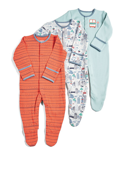 Pack of 3 Town Sleepsuits