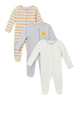 Shapes Sleepsuits 3 Pack