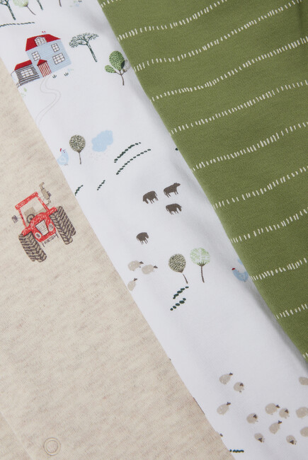 Tractor Sleepsuits 3 Pack
