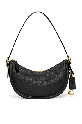 Soft Pebble Leather Luna Shoulder Bag