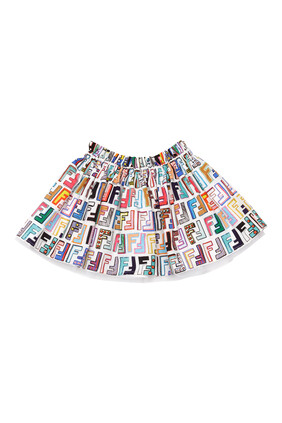 Multicolor Poplin Skirt