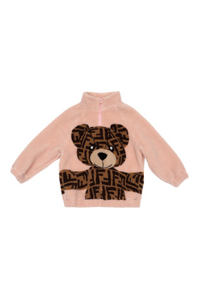 Fleece Teddy Bear Half-Zip Sweatshirt