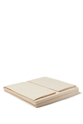 California King Size Ivory Jo Sheet & Pillowcases Set