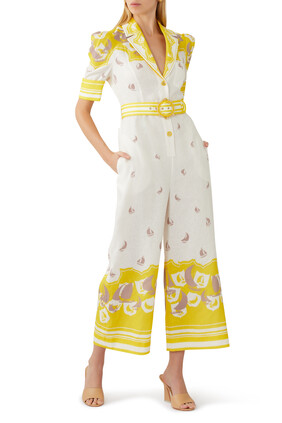 High Tide Belted Jumpsuit