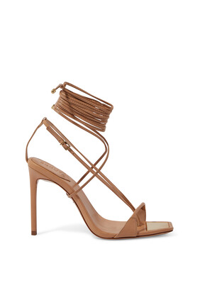 Ankle Tie-Up Leather Sandals