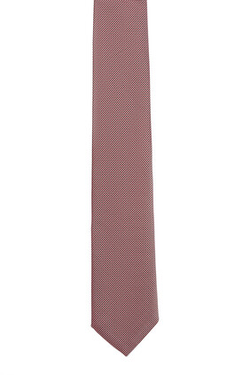 Micro-Patterned Silk Jacquard Tie