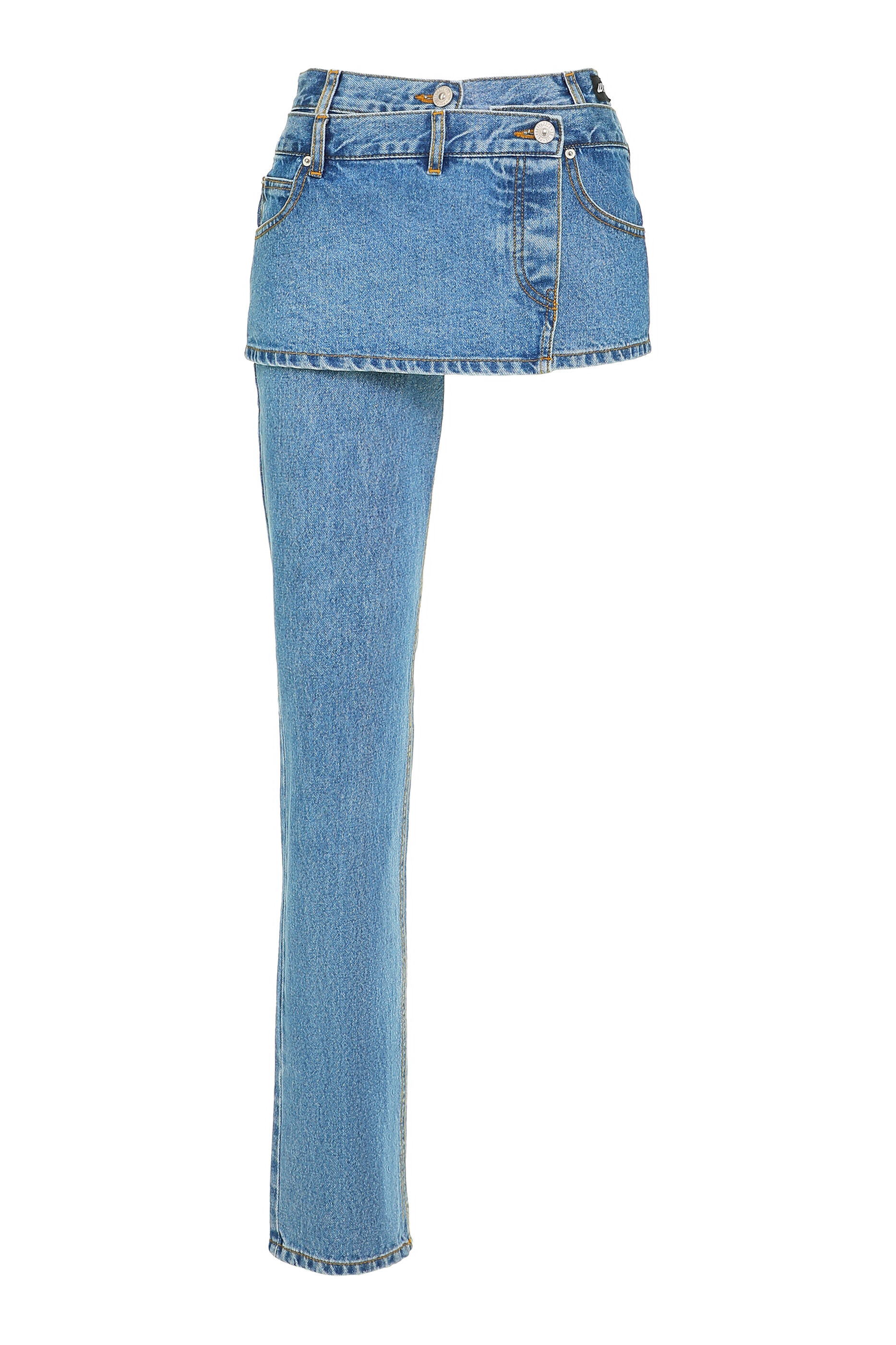 Buy PUSH BUTTON One-Leg Skirt Jeans 