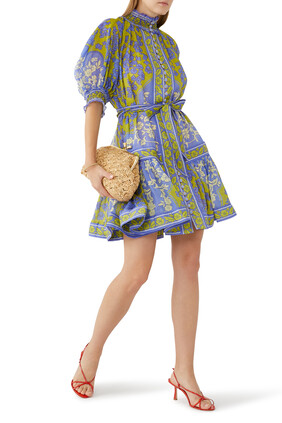 Raie Lantern Floral Print Dress