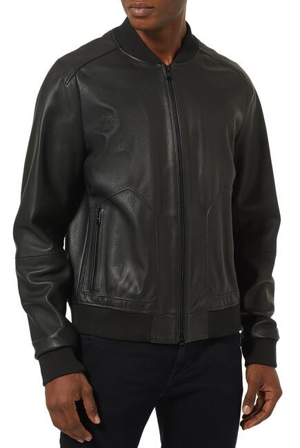 Boss Noran Leather Jacket Mens, Bloomingdales Hugo Boss Mens Coat