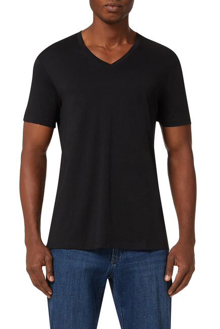 Buy Armani Exchange Pima Cotton V-Neck T-Shirt for Mens | Bloomingdale's  Qatar