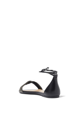 Andy Leather Ankle Tie Sandals