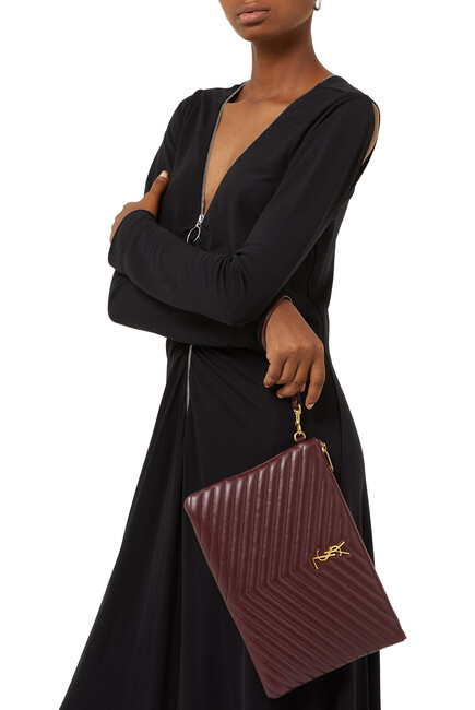 Monogram Tablet Pouch in Quilted Leather