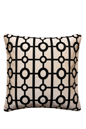 Embroidered Circle Cushion