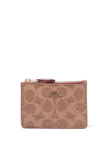 Tan & Rust Signature Mini Skinny ID Case