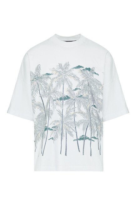 Palm Angels Allover Palms Loose T, Palm Tree Duvet Cover Asda