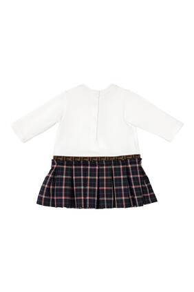 Teddy Dress With Plaid Skirt