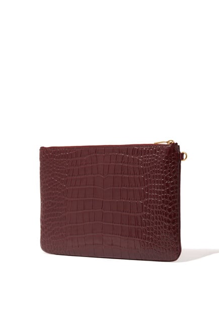 Monogram Tablet Pouch in Quilted Leather