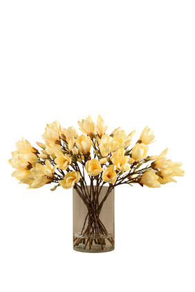 Magnolia Arrangement in a Glass Vase