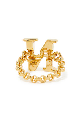 N Alphabet Ring, Brass