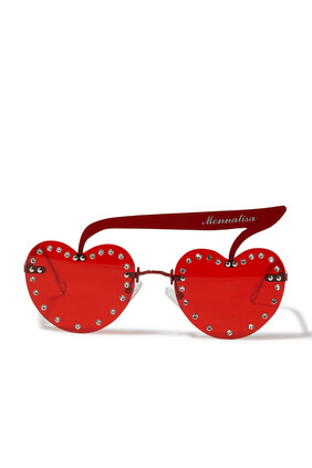 Cherry Crystal-Embellished Sunglasses