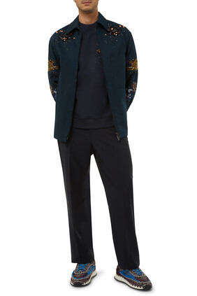 Valentino Embroidery Zip Jacket