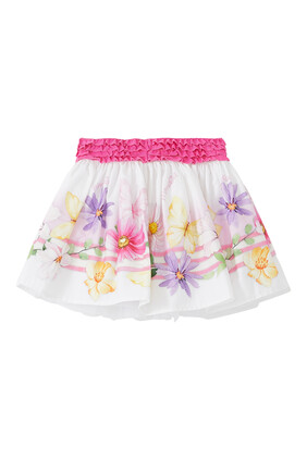 Floral Poplin Skirt