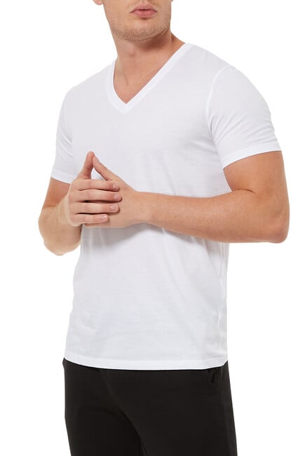 Buy Armani Exchange Pima Cotton V-Neck T-Shirt for Mens | Bloomingdale's  Qatar