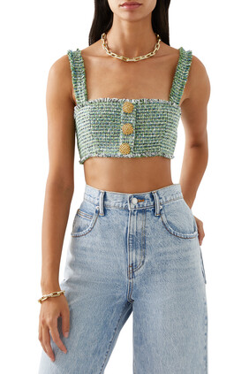 Boucle Cropped Top