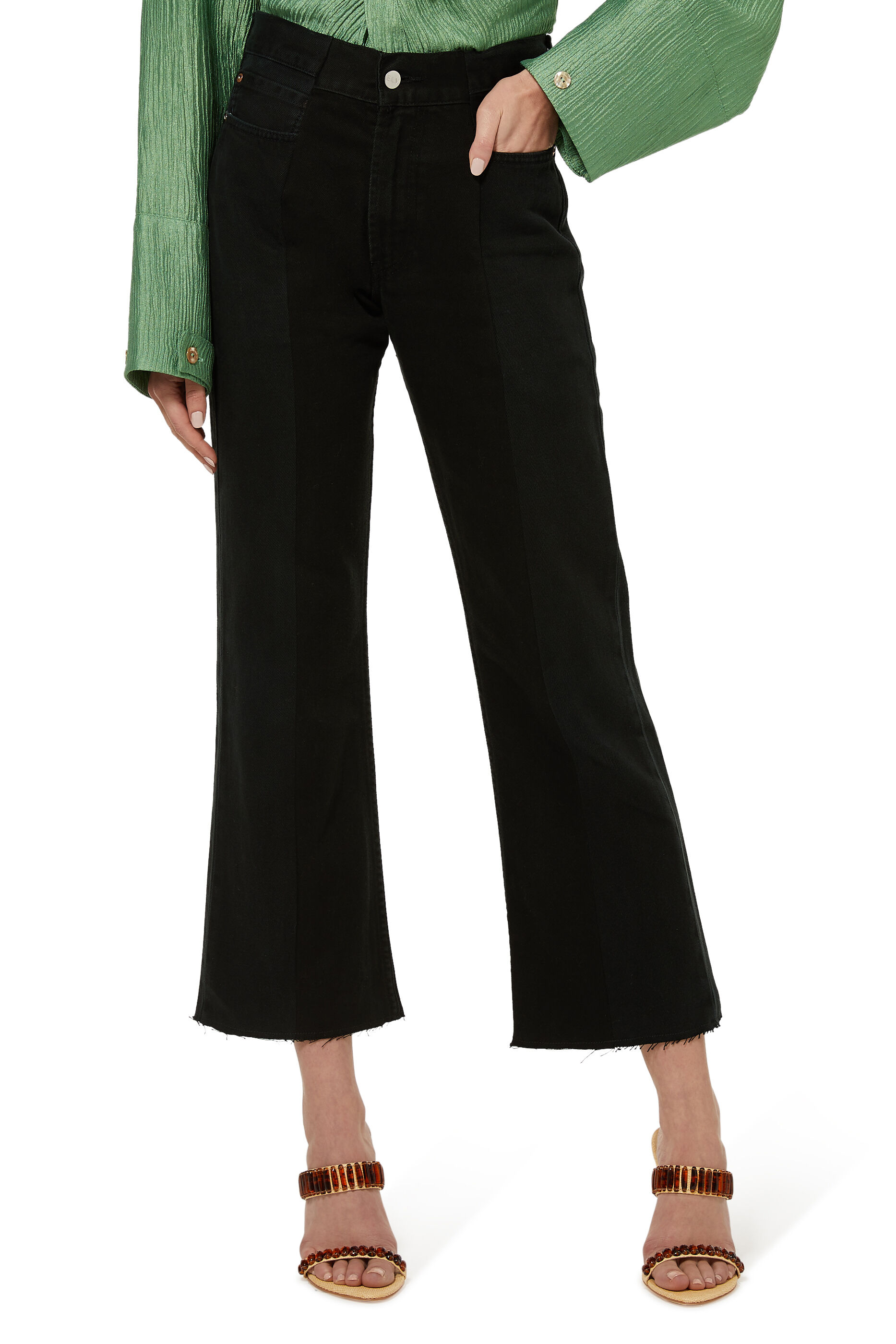 Twin Flare Denim Jeans - Womens 