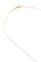 Small Vertical Chakra Necklace, 18k Yellow Gold with Diamonds & Amethyst
