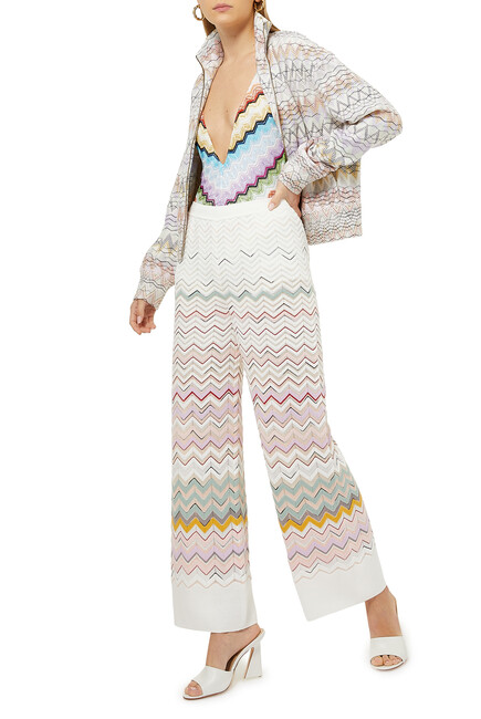 Buy Missoni Chevron Pattern Pants Womens For Qar 2850 00 Trousers Bloomingdale S Uae