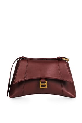 Downtown Small Shoulder Bag in Semi Shiny Smooth Calfskin