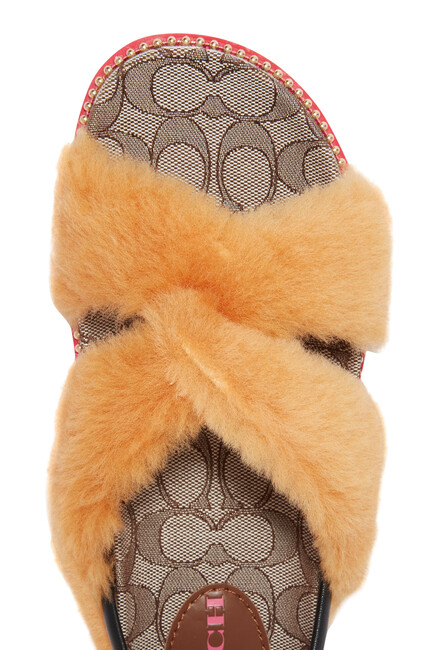 tally shearling sandals
