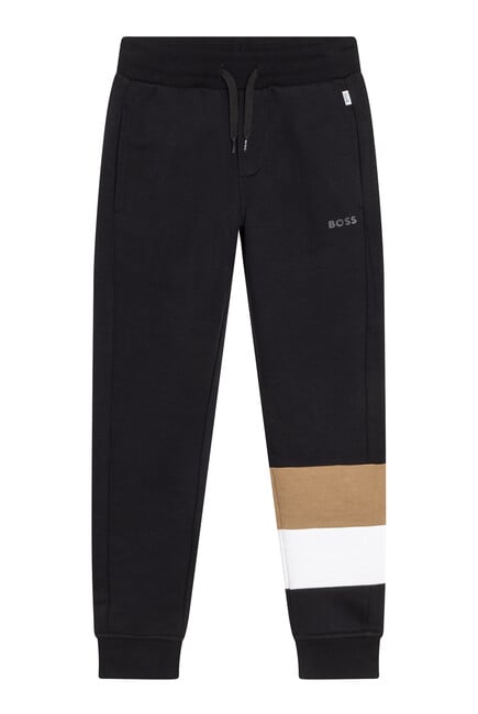 Striped Track Pants With Logo Print Striped Track Pants With Logo Print