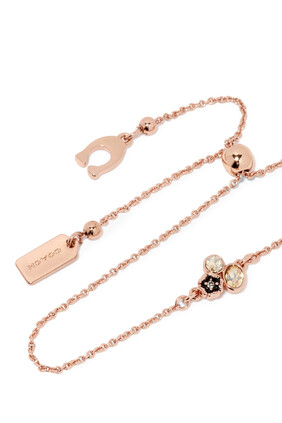 Mini Tea Rose Cluster Slider Bracelet