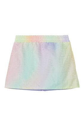 Rainbow Zip-Up Skirt