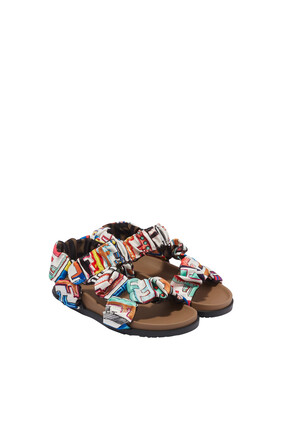 Kids  Colorful FF Logo Sandals