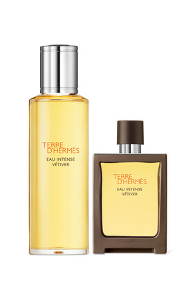 Terre d'Hermès Eau Intense Vétiver, Eau de Parfum, 30ml Travel Spray and 125ml Refill