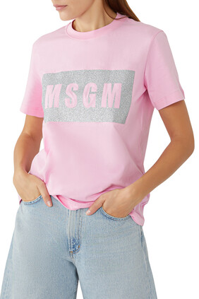 Glitter Logo-Print T-Shirt