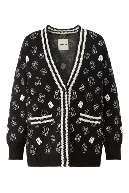 Logo-Print Cardigan