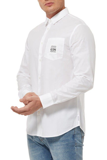 Buy Armani Exchange Icon Long Sleeve Shirt for Mens | Bloomingdale's Qatar