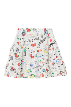 Graphic Ruffled Skirt