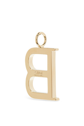 B Alphabet Charm, Brass