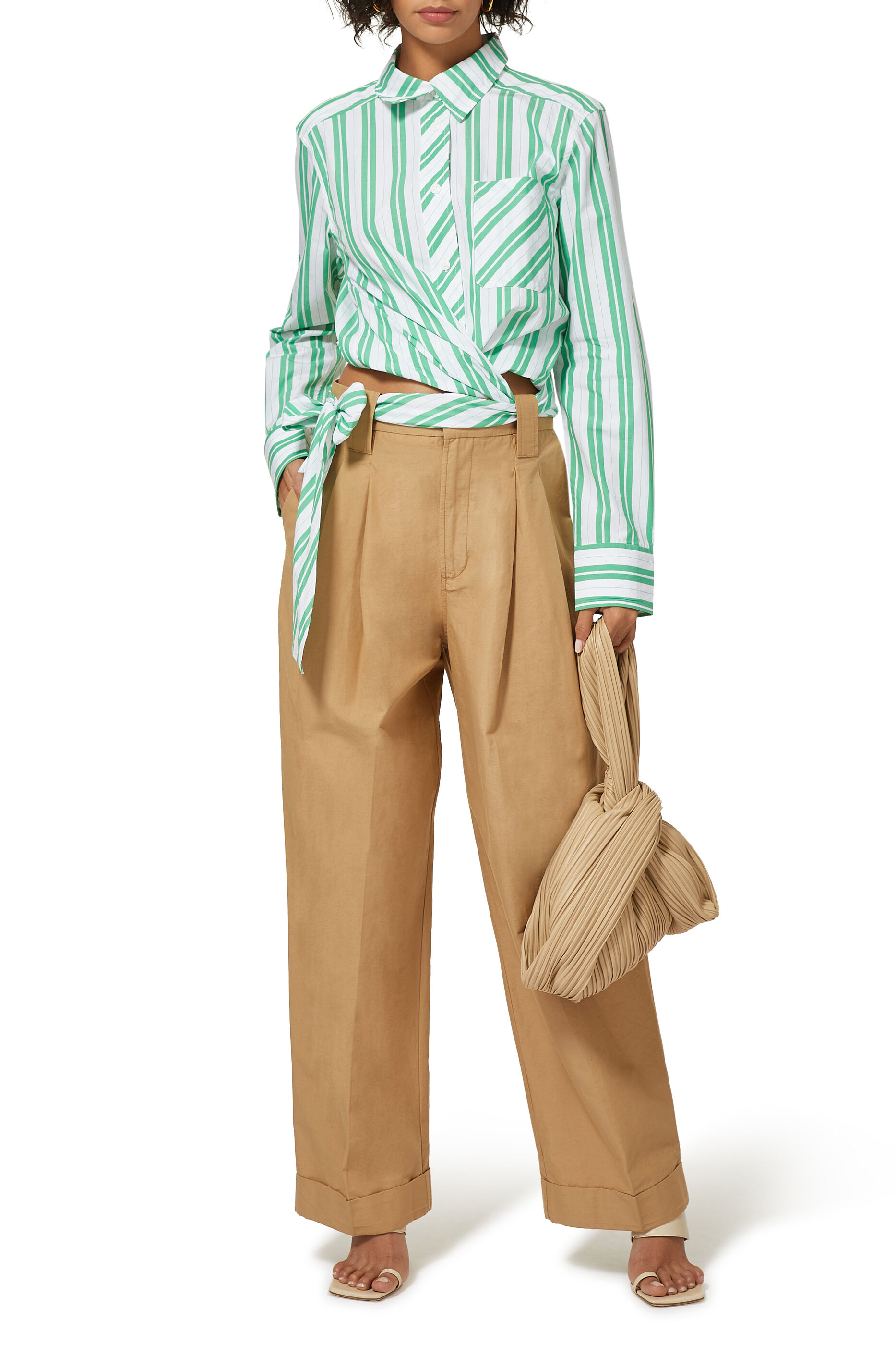Buy GANNI High-Rise Wide Leg Pants 