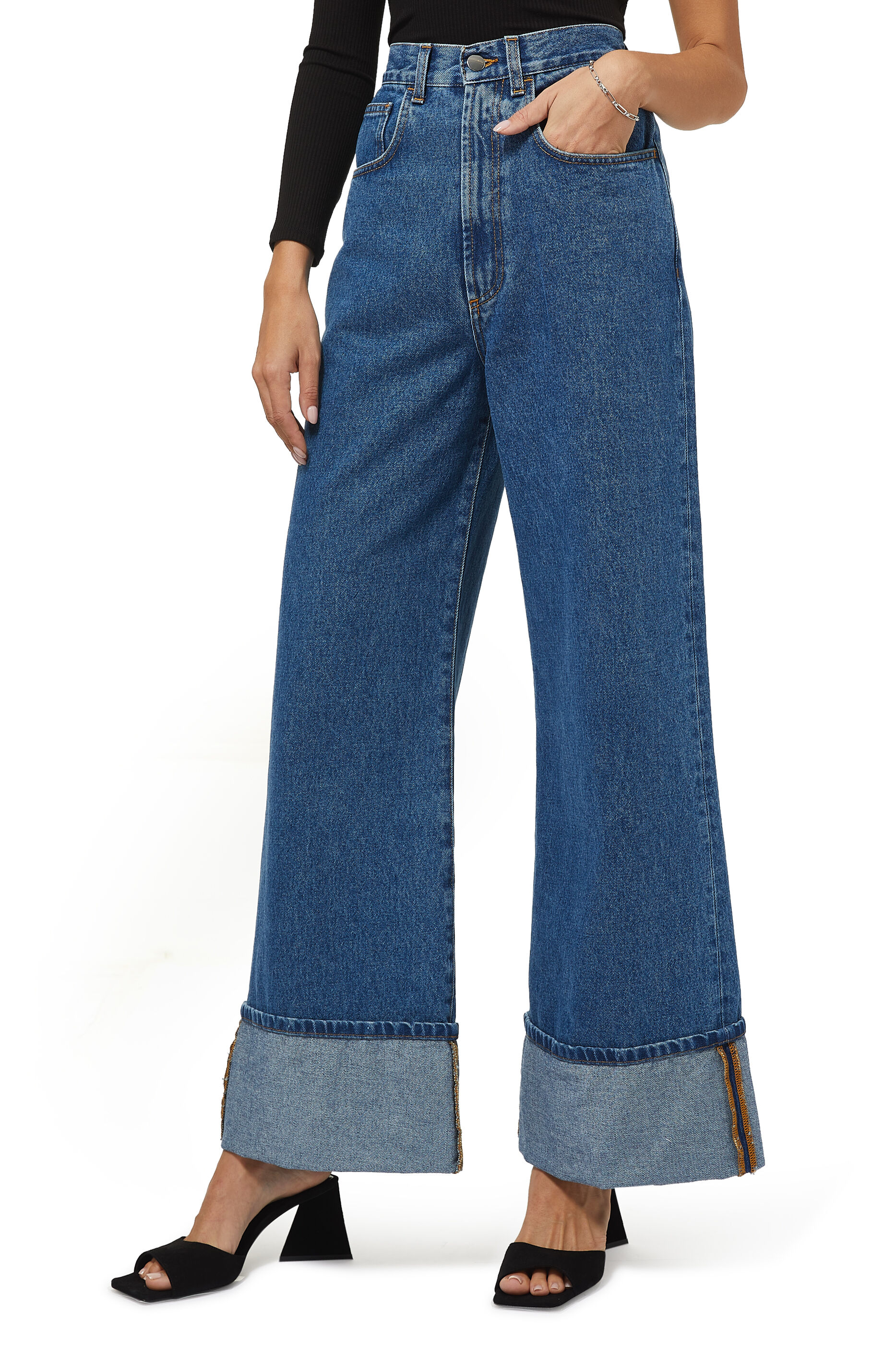 Buy Solace London Elsen Turn Up Jeans 