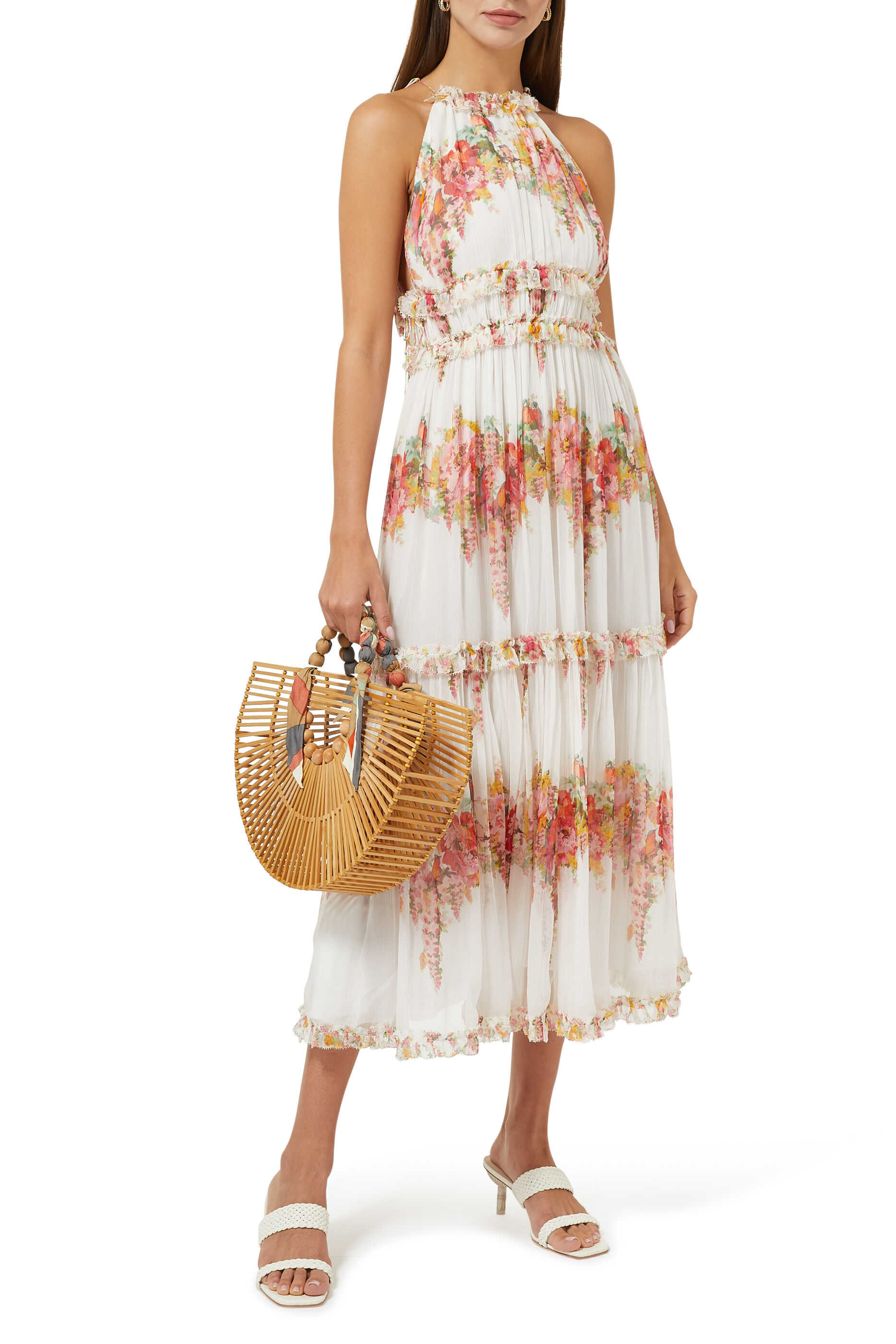 Zimmermann Mae Tiered Frill Midi Dress 