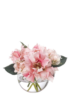 Small Roses Glass Bubble Vase