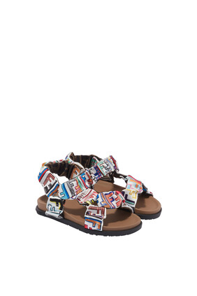 Kids  Colorful FF Logo Sandals