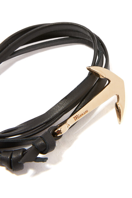 Leather Anchor Bracelet