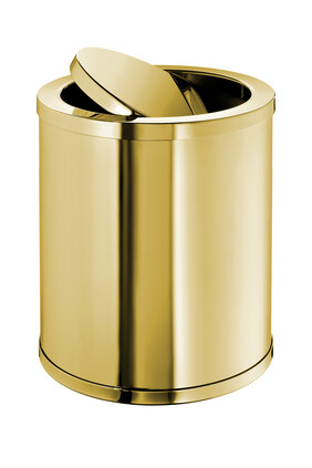 Gold-Plated Waste Bin